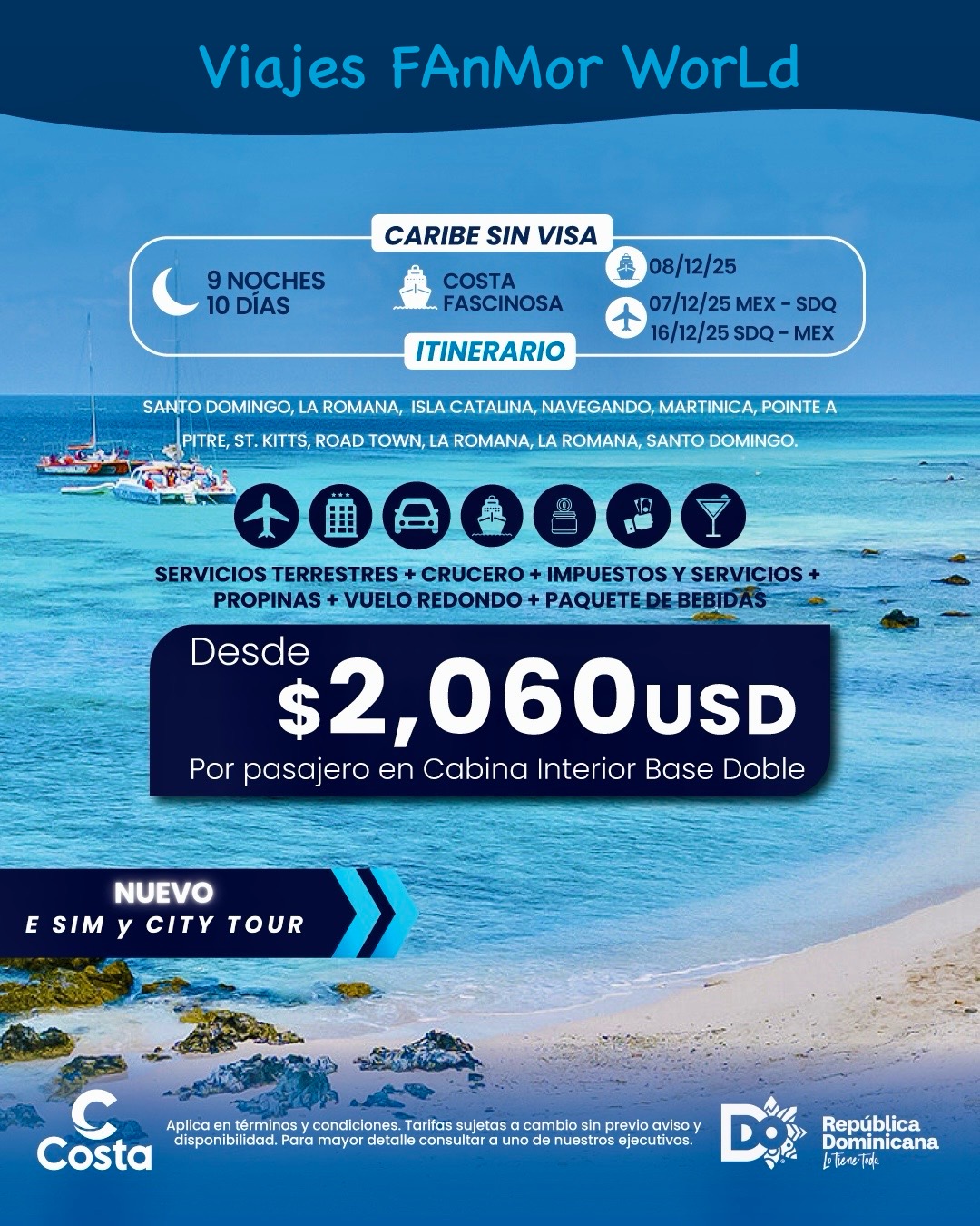CRUCERO AL CARIBE SIN VISA