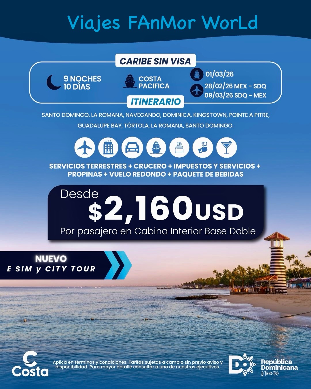 CRUCERO AL CARIBE SIN VISA