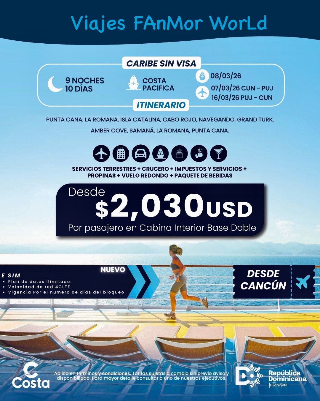 CRUCERO AL CARIBE SIN VISA